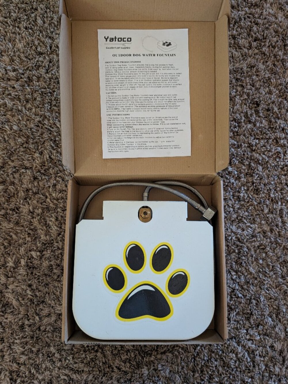 Yatoco Dog Water Fountain Outside Toy Summer Heat Step On Activity Play
